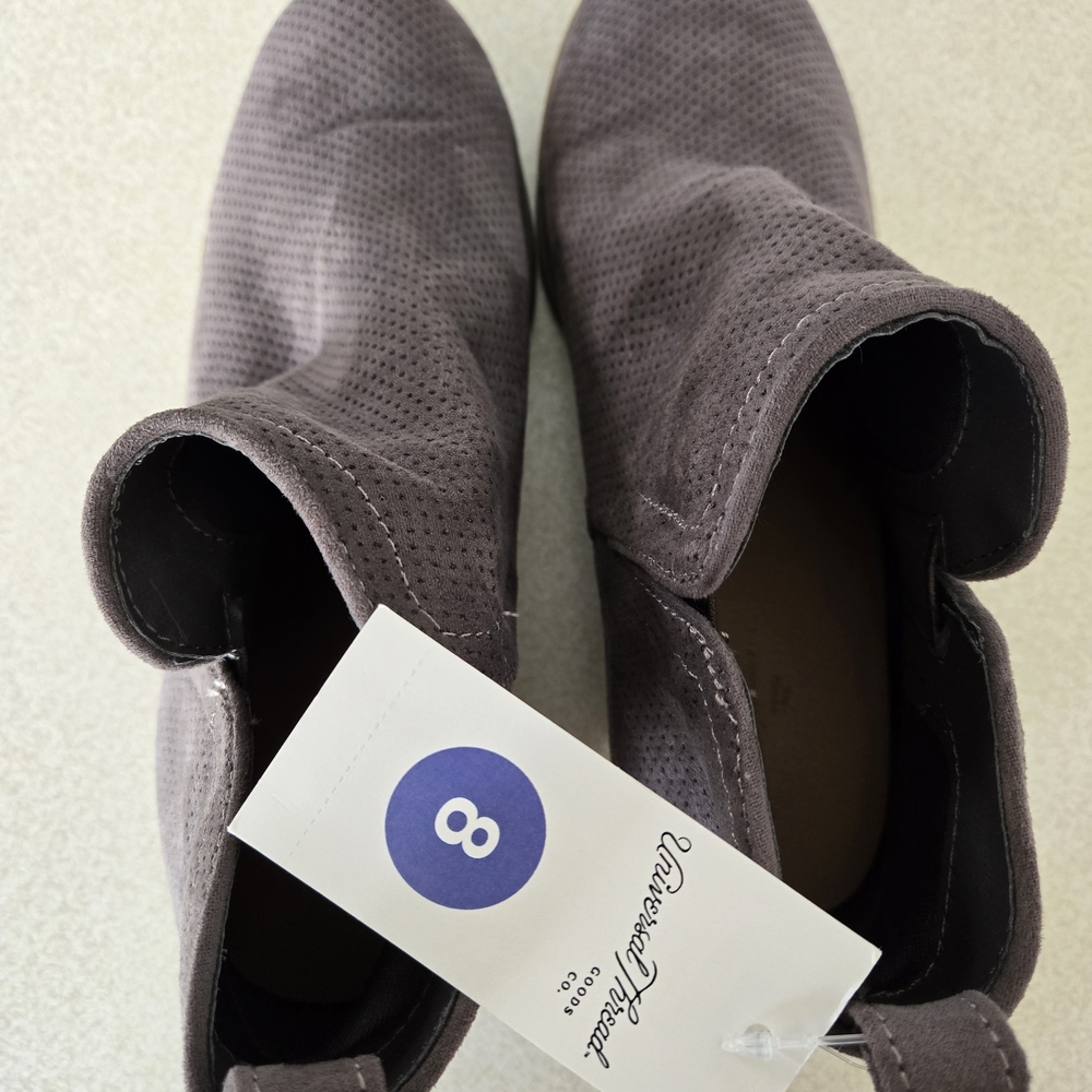 Universal Thread Perforated Ankle Booties - Taupe - Picture 5 of 5